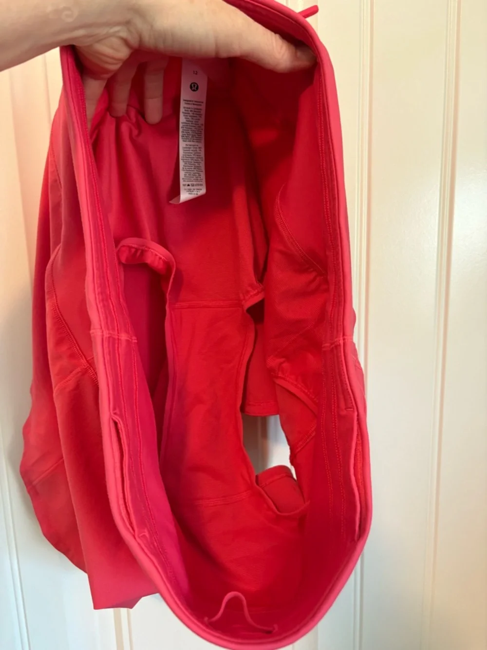 Lululemon Speed Up High-Rise Lined Short 4" Red Glow size 12 - Picture 6 of 7